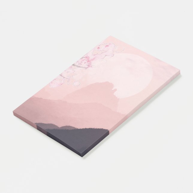 Mauve Pink Mountains and Sun Horizon  Post-it Notes (Angled)