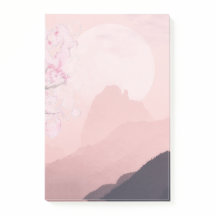Mauve Pink Mountains and Sun Horizon