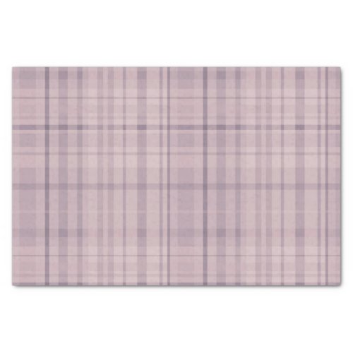 Mauve Pink Purple Tartan Plaid Pattern Print Tissue Paper