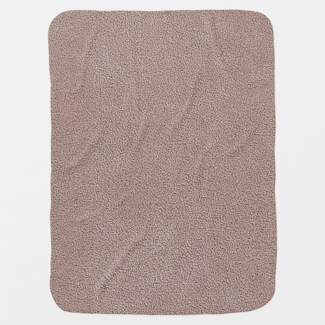 Mauve Pink Ultrasuede Look Baby Blanket (Front)