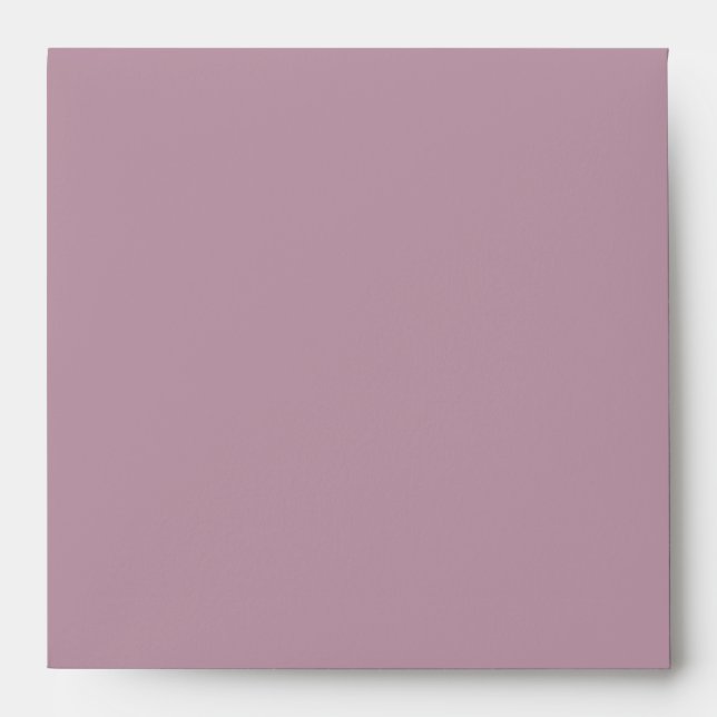 Mauve Pink Velvet Embossed Heart Trees Wedding Envelope (Front)