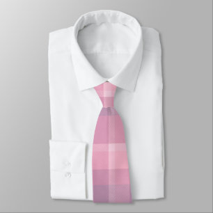 Mauve Plaid Pattern Neck Tie