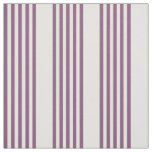 Mauve purple and beige five stripes pattern fabric