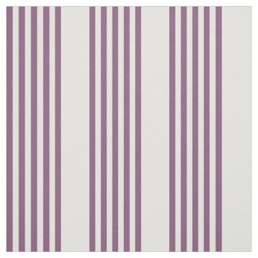 Mauve purple and beige five stripes pattern fabric
