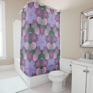 Mauve Purple And Pink Hydrangea Shower Curtain