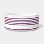 Mauve purple and white five stripes pattern bowl<br><div class="desc">Mauve purple and white five stripes pattern</div>