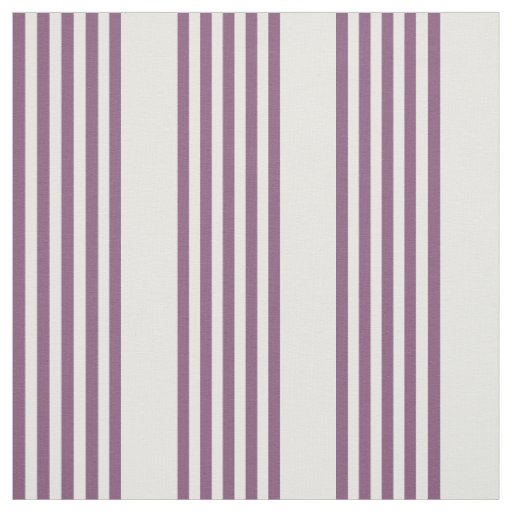 Mauve purple and white five stripes pattern fabric