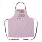 Mauve Purple Personalized Apron Custom Text & Logo