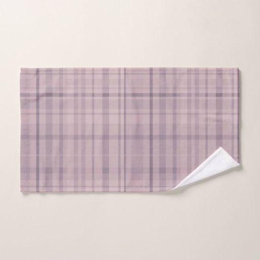Mauve Purple Pink Plaid Pattern Bath Towel Set Zazzle