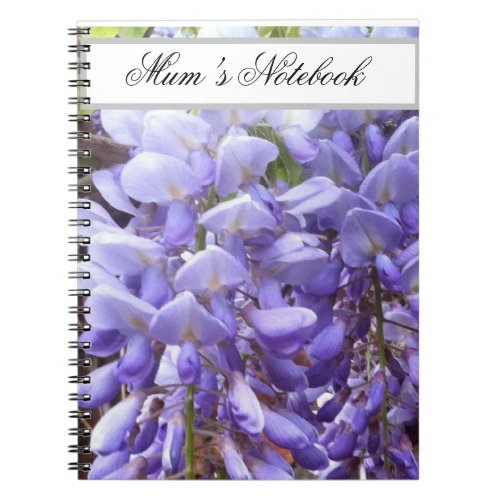 Mauve Purple Wisteria  Notebook