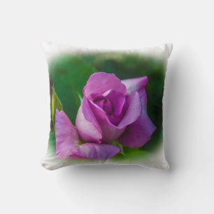 Mauve Rose Throw Pillow