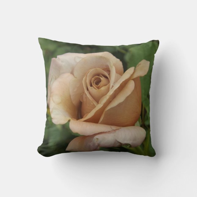Mauve Rose Throw Pillow (Front)