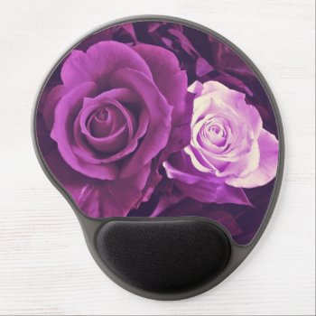 Mauve Roses In Bloom Gel Mousepad by HotPinkGoblin at Zazzle