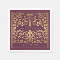Mauve Royal Medieval Gold Sword Wedding