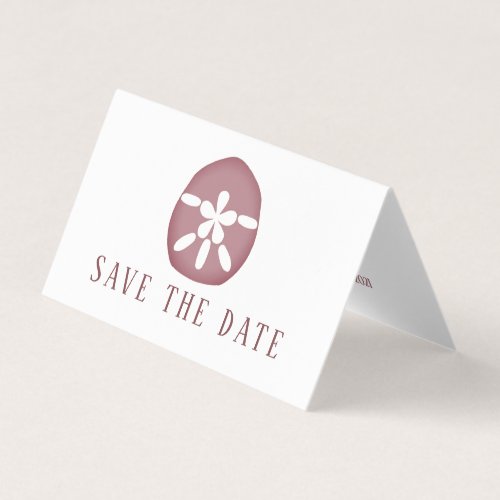 Mauve Sand Dollar Photo Save The Date Card