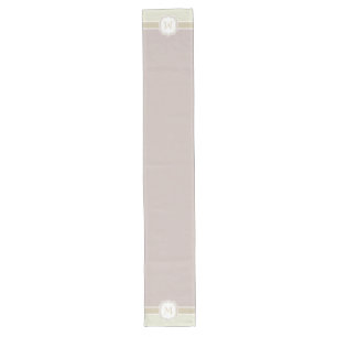 Mauve & Sand Monogram Long Table Runner
