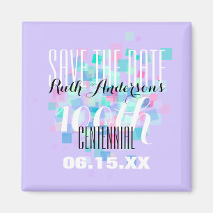 Mauve Save the date Centennial Personalized Magnet