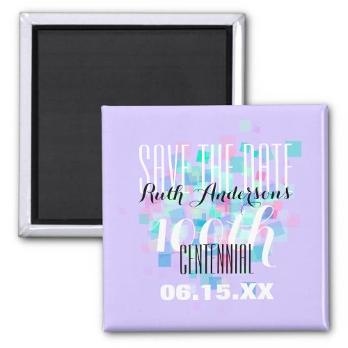 Mauve Save the date Centennial Personalized Magnet