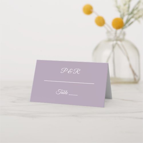 Mauve Simple Stylized Script Wedding Place Card