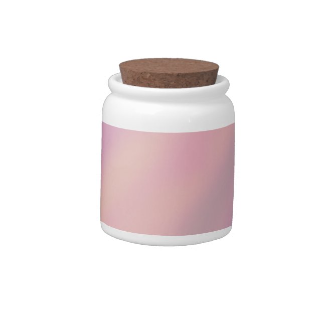 Mauve Soft Blush Pink 80s  Candy Jar (Left)