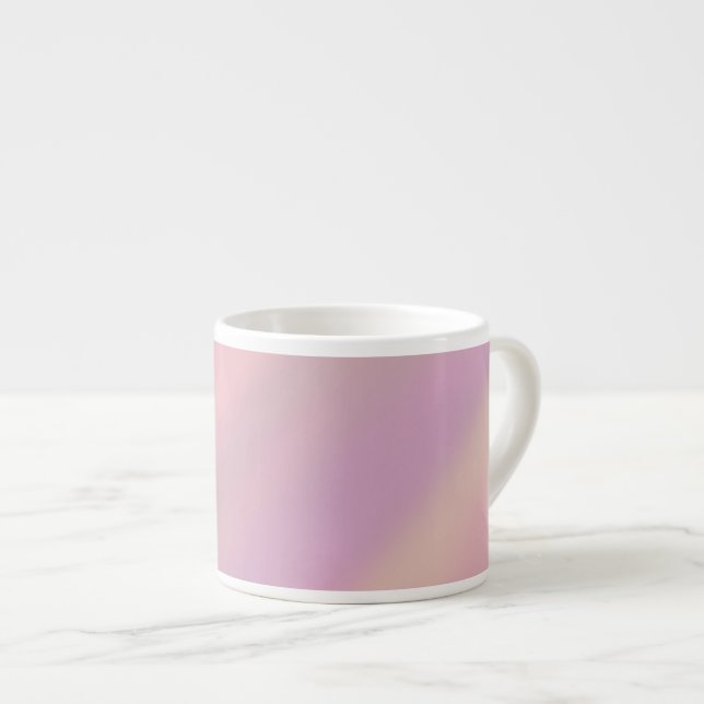 Mauve Soft Blush Pink 80s  Espresso Cup (Front Right)