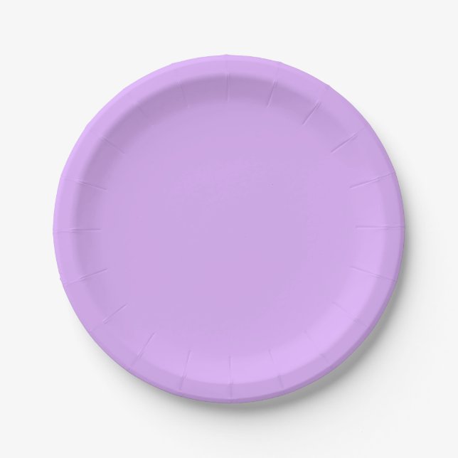 Mauve Solid Color Paper Plates (Front)