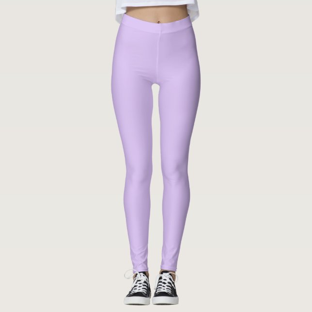 Mauve Solid Plain Color Leggings (Front)