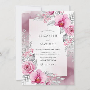 Mauve Splendid Spring Wedding Invitation