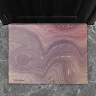 Mauve Strata   Dusty Pink and Rose Gold Agate Doormat