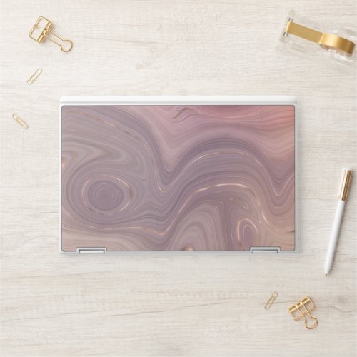 Mauve Strata  Dusty Pink and Rose Gold Agate HP Laptop Skin