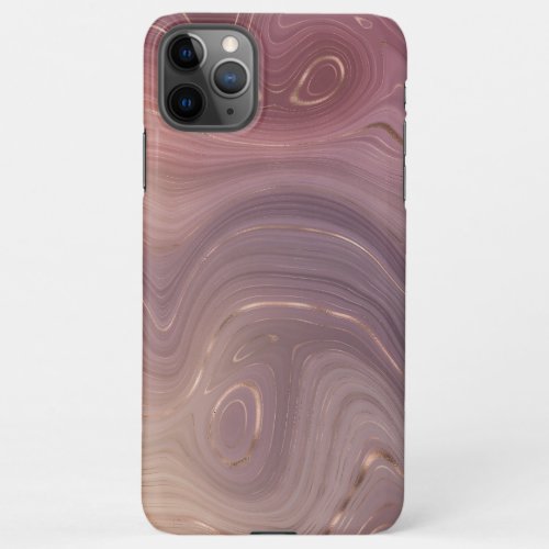 Mauve Strata  Dusty Pink and Rose Gold Agate iPhone 11Pro Max Case