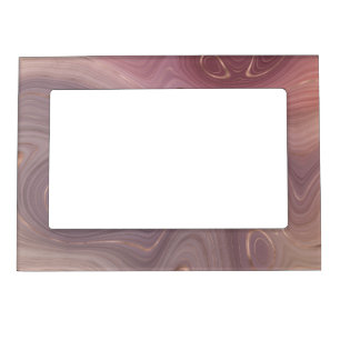 Mauve Strata   Dusty Pink and Rose Gold Agate Magnetic Frame