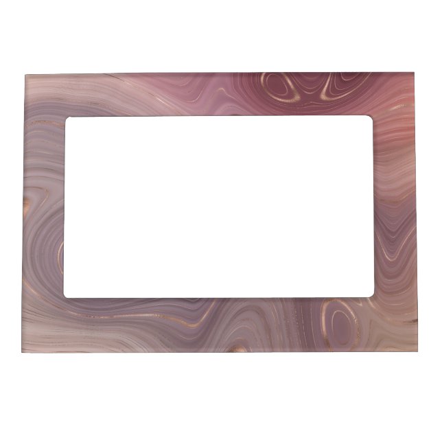 Mauve Strata | Dusty Pink and Rose Gold Agate Magnetic Frame (Front)