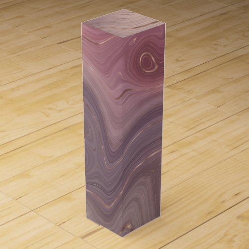 Mauve Strata  Dusty Pink and Rose Gold Agate Wine Box