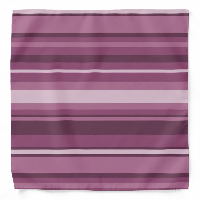Mauve stripes bandana (Front)