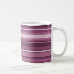 Mauve stripes coffee mug