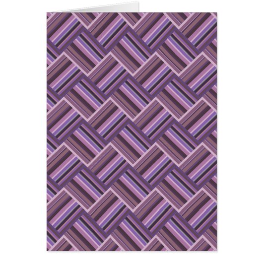 Mauve stripes diagonal weave pattern cards (Front)