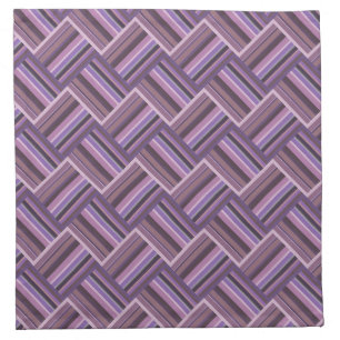 Mauve stripes diagonal weave pattern cloth napkin