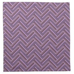 Mauve stripes double weave pattern cloth napkin