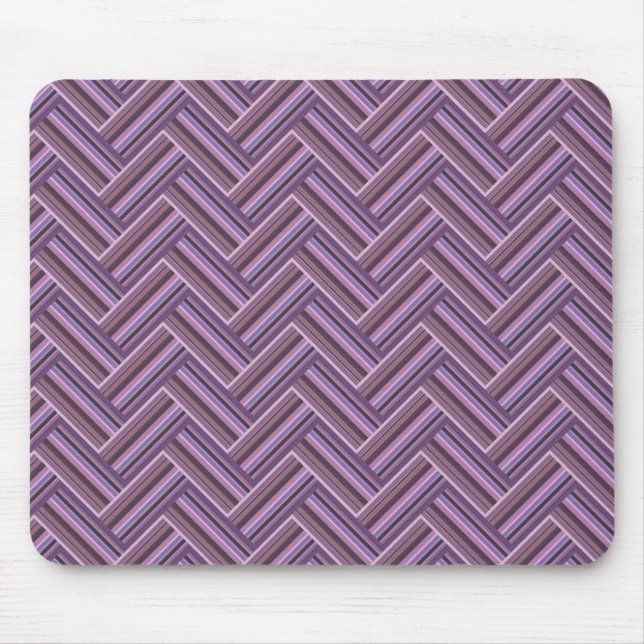 Mauve stripes double weave pattern mouse pad (Front)