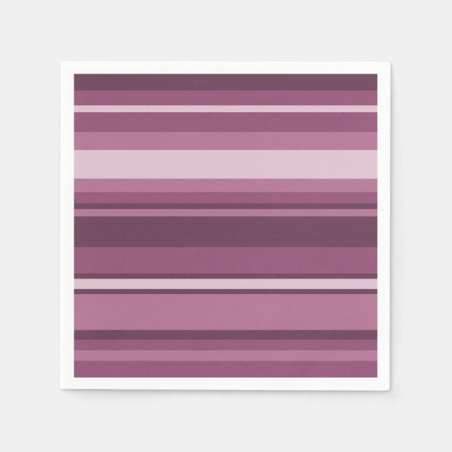 Mauve stripes napkins (Front)