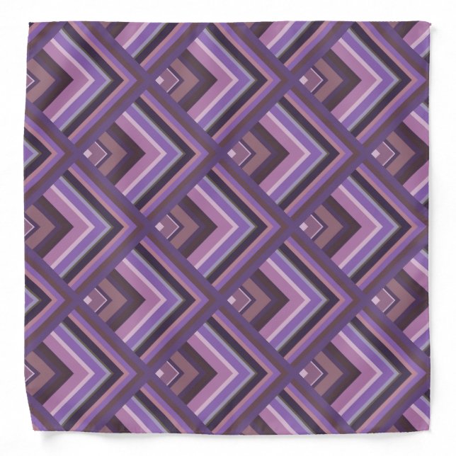 Mauve stripes scale pattern bandana (Front)