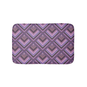 Mauve stripes scale pattern bathroom mat