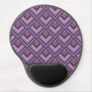 Mauve stripes scale pattern gel mouse pad