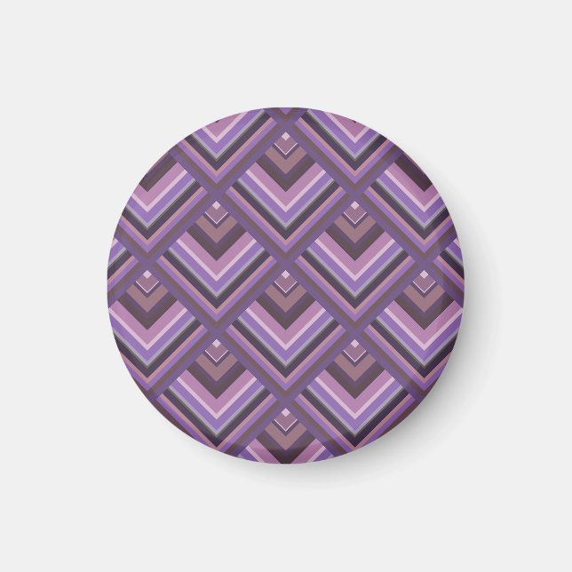 Mauve stripes scale pattern magnet (Front)