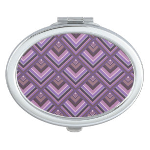 Mauve stripes scale pattern makeup mirror