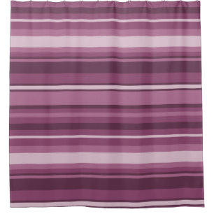 Mauve stripes shower curtain