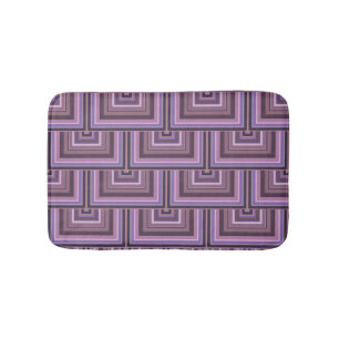 Mauve stripes square scales pattern bath mat
