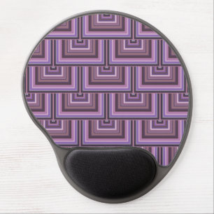 Mauve stripes square scales pattern gel mouse pad