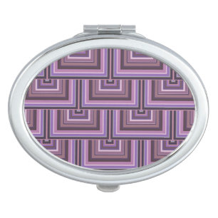 Mauve stripes square scales pattern vanity mirror